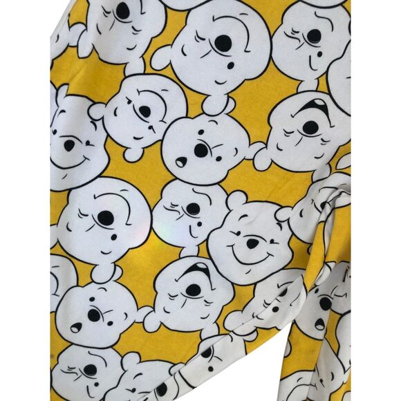 Disney Yellow Winnie the Pooh Cropped Cotton Loungewear Sweatpants 2X - Picture 4 of 14